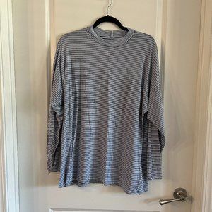 We The Free Striped Long Sleeve Tee Size Medium Color Blue